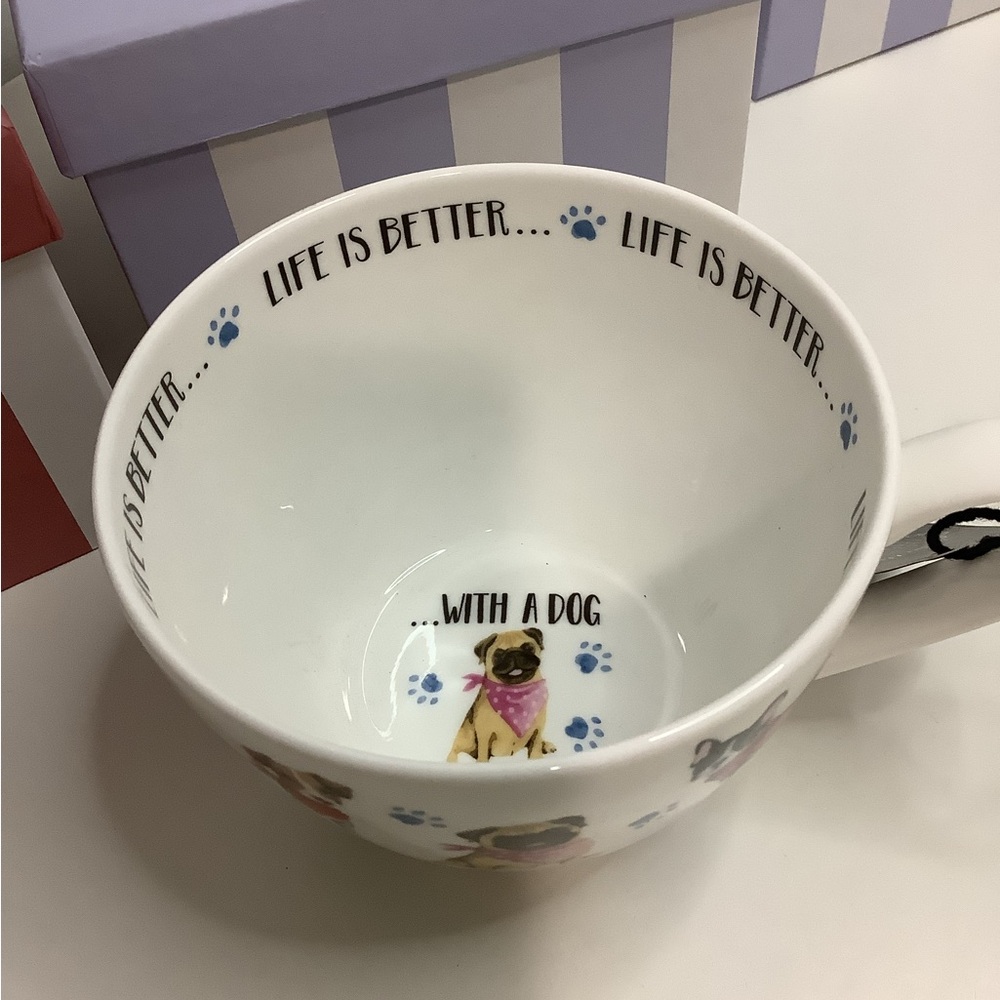 Portobello by Design Bone China Mug , Life is Better with a Dog , Brand New 🐾 - Picture 4 of 9